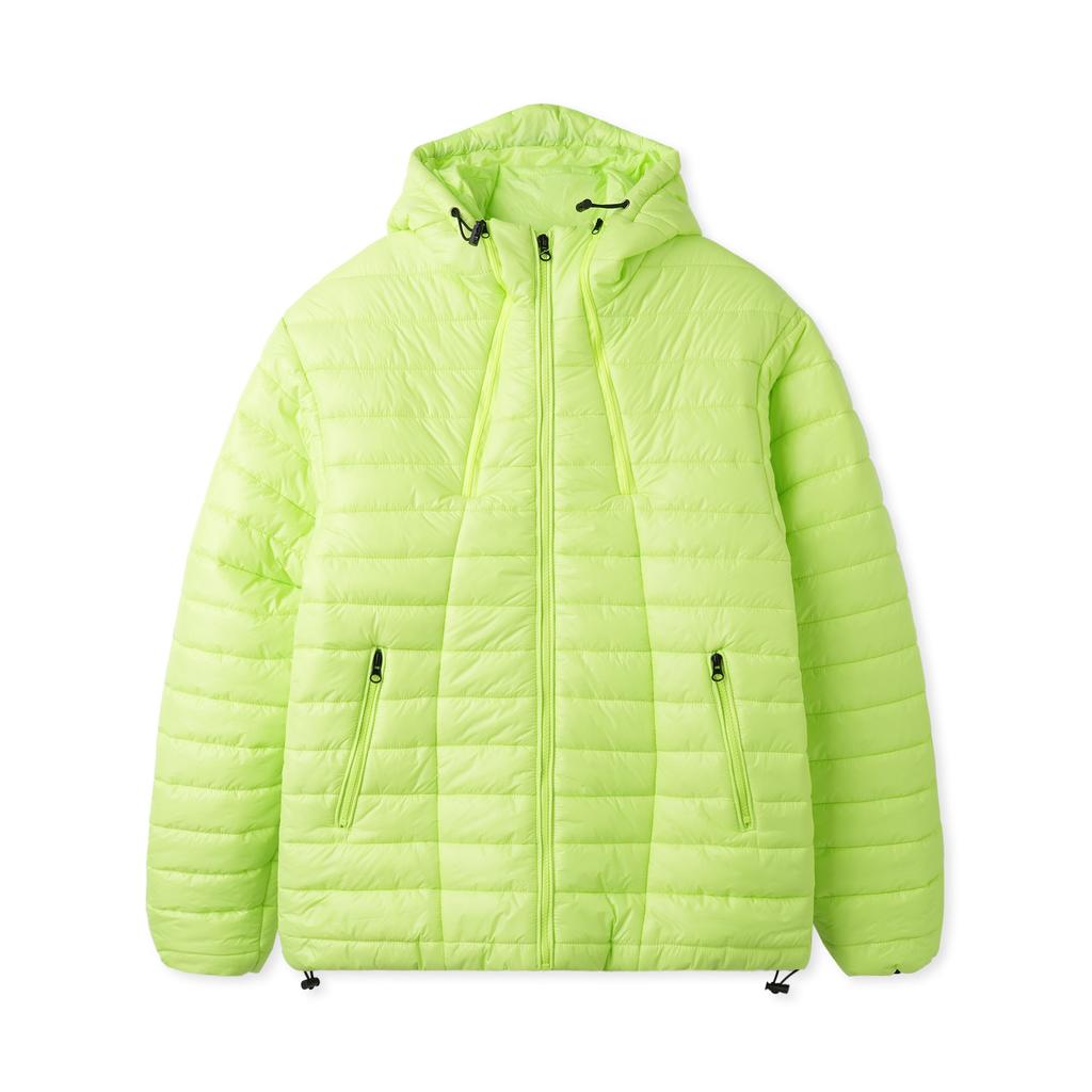 Apostrophe Comma Glossy Horizon Hooded Light Padded Jacket_Black