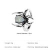 Personality Retro Animal Spider Water Drop Crystal Couple Rings for Women Punk Style Hip Hop Rock Finger Jewelry Accessory Gift