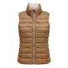 Sleeveless Puffer Jacket with Zip-up High Collar for Women