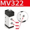 MV322PB Zwei-Positionen Fünf-Wege Drei-Wege Regelventil Rundknopf Mechanisches Ventil 322R Rollentyp Pneumatisches Manuelles Ventil