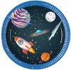 Space Rocket Planets Moon Plates 20Cm 8Pcs