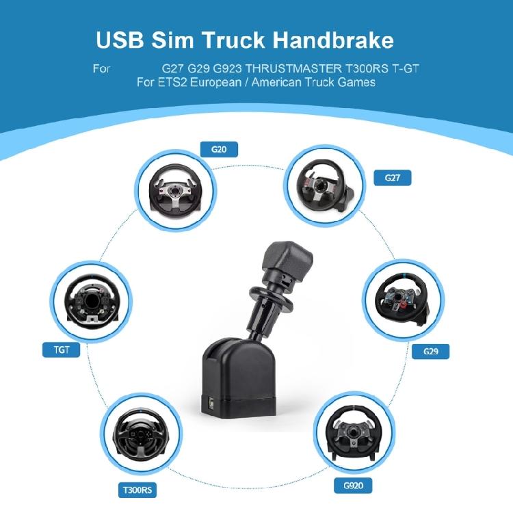 Realistic USB Hand Brake Controller Fit for G27 G29 G923 Racing Games Enhancing Realism Metal Construction PC Simulation