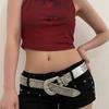 Rhinestone Waist Belt for Dress Adjustable Pin Buckle Waist Belt Shinning Rhinestone Wide Waist Belt Ladies Skirt Belt