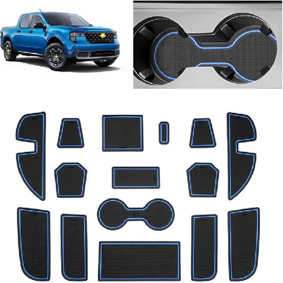 SKTU Door Slot Mat for 2025 2026 Chevrolet Equinox Door Groove Gate Pad 17Pcs Fit 2025 2026 Chevy Equinox Accessories Door Compartment Cup Center