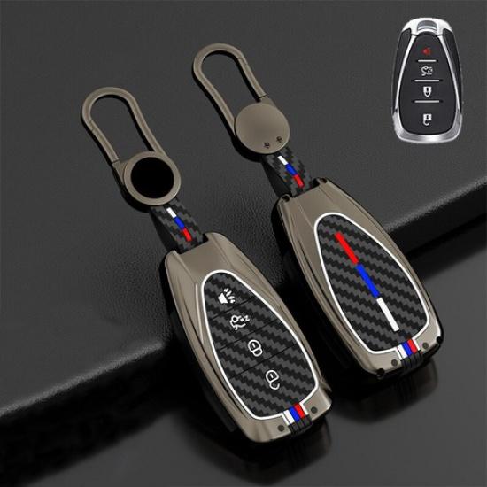 Alloy Silicone Car Key Fob Case Cover For Chevrolet Camaro Malibu Cruze Sonic