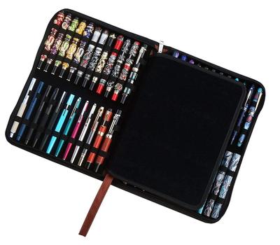Large Capacity Fountain Pen Case for 48 Coffee PU Leather Fountain Pen Storage Pens, Case,