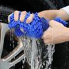 Auto Blue Microfiber Chenille Car Wash Sponge Care Washing Brush Pad Cleaning Tools Auto Washing Towel Glove Styling Accessories