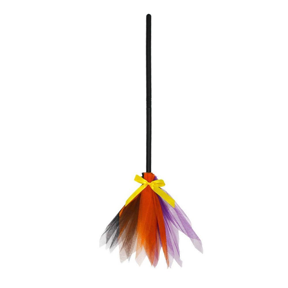 Colorful Kids Cosplay Flying Cosplay Costume Accessories Broomstick Props Witch Broom Party