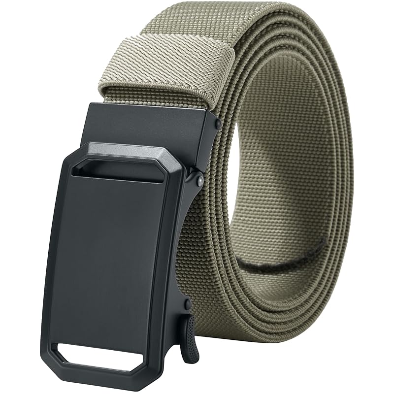 

[LionVII] belt men s Expansion and contraction - Auto lock type nylon belt work sports mountain climbing golf outdoor work clothes extend No hole