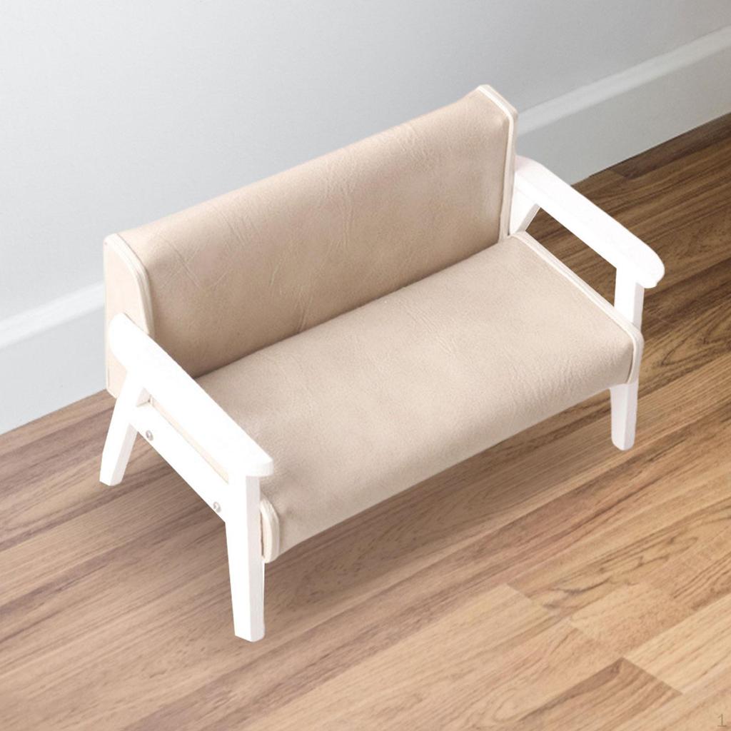 1:12 Scale Dollhouse Furniture, Miniature Sofa, Recliner, Accessories for Mini