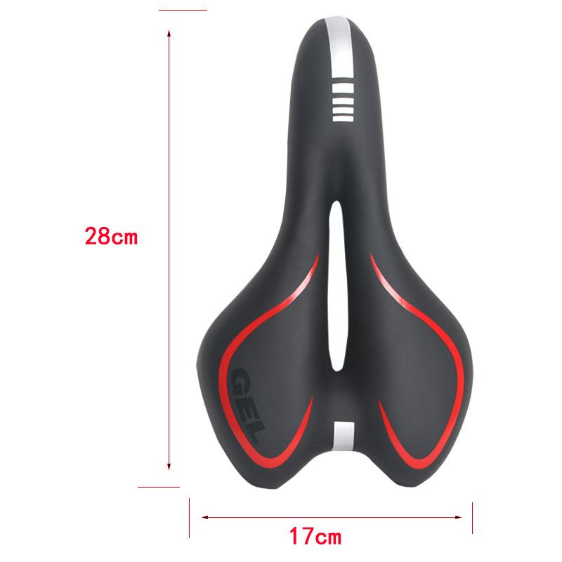 Bike Saddle Gel MTB Mountain Road Cycling Seat for Men Women PU Leather Silicone Comfortable Soft Shockproof Bicycle Cushion