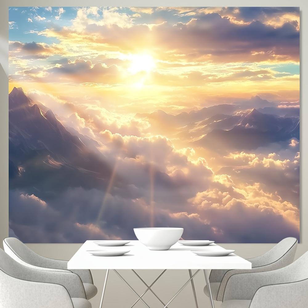 2D plane 1 piece of landscape background fabric suitable for home office café and wedding