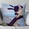 PPearl Boy Manga Pillow Case Fashion Square Pillowcase Bedroom Sofa Room Ins Decoration Leisure