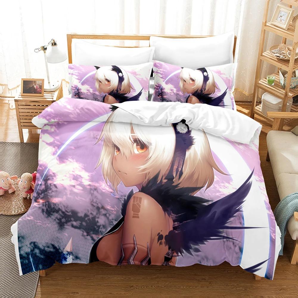 Black Rock Shooter Anime Comfortable Duvet Quilt Cover Pillowcase Bedding Set Children Bedroom Decoration Home Textile