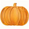 Pumpkin-Shaped Wooden Halloween Snack and Candy Tray