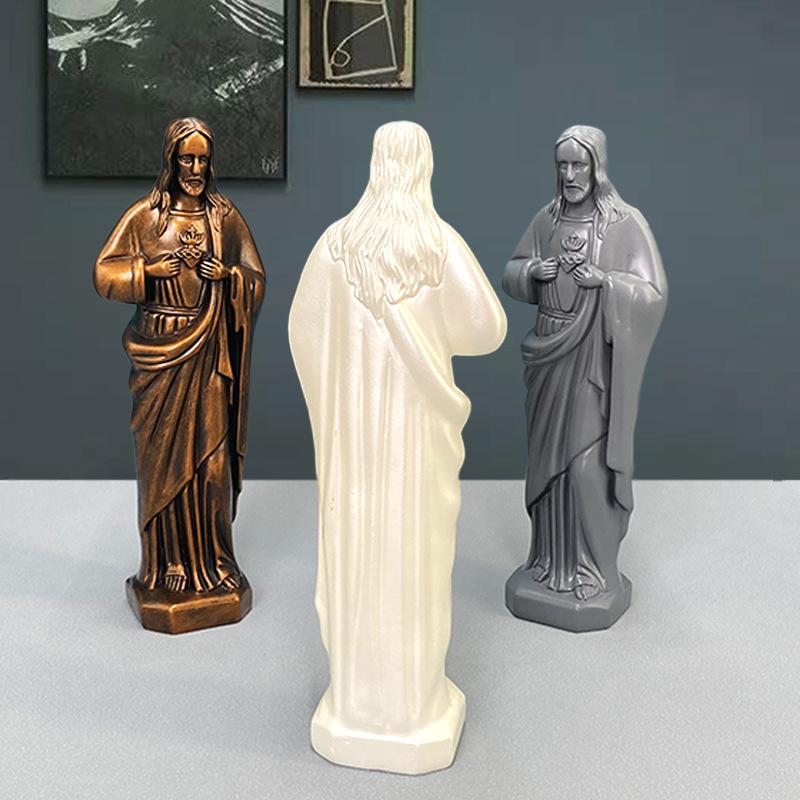 Pryskyřičné řemesla Figurína v životní velikosti Svatý Otec Katolická socha Socha Krista Dekorativní figurky Dekorace domova
