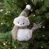 Knitted Hat Scarf Xmas Cute Bird Ornaments Lifelike Handmade Christmas Tree Decor Soft Novelty Winter Bird Pendant Room Decor