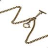 Bronze Vintage Pocket Watch Chain 3 Hook T Bar Classic Antique Present  Vest Chain