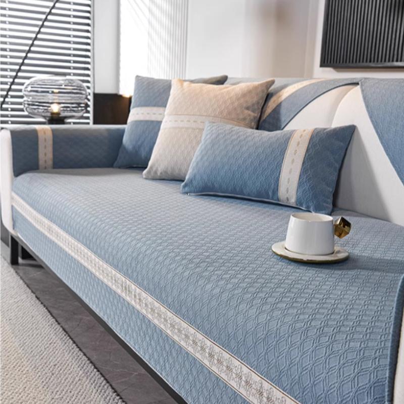 Чехол для дивана Shenier, универсальная подушка для сиденья на четыре сезона, нескользящая, минималистичная, современная, коврик для сиденья, легкие, роскошные диваны, полотенце, ткань 70*70CM