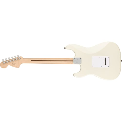 Squier by Fender Affinity Series? Stratocaster? Electric Guitar, Maple Fingerboard, White Pickguard, Olympic White, with Soft Case
