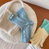 Cloth Lable Winter Socks Thick Twist Striped Socks Warm Women's Socks
