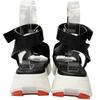 Great HERMES Sandals Geek strap black leather Women 37 RG231219Z Used