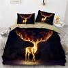 Luxury Style Galaxy Deer Bedding Western Animal Bedspread Set 3D Pet CatsHorses Duvet Cover Sets Dropshipping