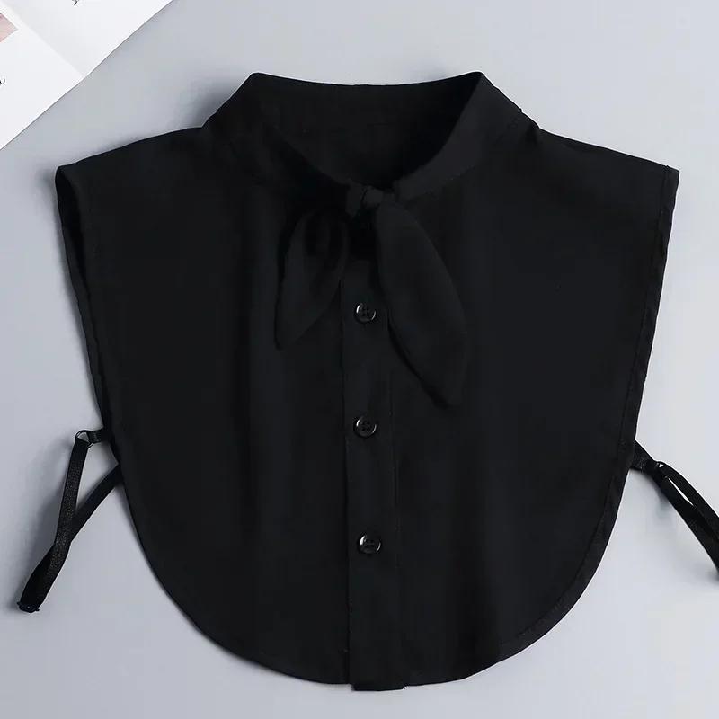 Hollow Lace Chiffon Doll Cotton Fake Collar Blouse Sweater Detachable Shirt Collar False Collar Lapel Women Top Collars Decor