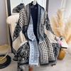 Luxus-Print-Schal für Damen, wärmer für den Winter, Kunstkaschmir, Pashmina-Schals, Tücher, dicke Deckenwickel für Damen, Foulard