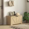 Rustic Entryway Storage Chest, 80 x 40 x 45 cm, Natural Wood