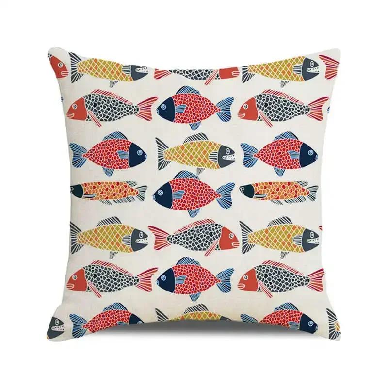 Beautiful Fish Pillowcase for Pillow Shark Pillow Case Decorative Cushion for Elegant Sofa Pillow Cover Interior for Home Decor
