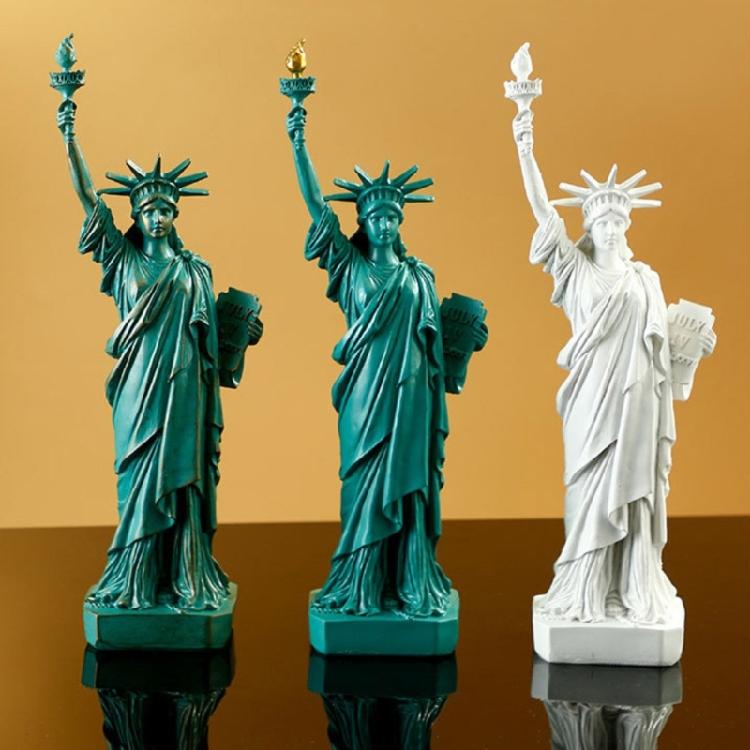 Ornament Unic Statuia Libertății de 12 inch cu Nuanță de Cupru pentru Cadouri și Petreceri