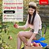 Garden Rolling Stool with Tool Storage and Universal Wheels
