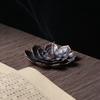 Metal  Incense Burner Stick Holder Buddhism Lotus Line Incense Plate Sandalwood Coil Base Temples Yoga Studios Home Decoration