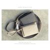 Gisele Pass Case, Commuter Pass Holder with Reel, Coin Purse, Card Case, Card Slots, Thin and Lightweight Genuine Cowhide Leather Mini Wallet for Men