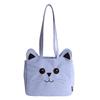 Fashion New Design Large Capacity Cartoon Cat Embroidery Tote Shoulder Bags Women Students Daily Commute Shopping School Bag