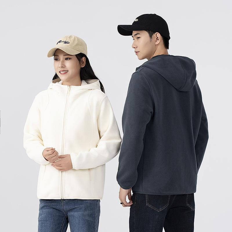 Thickened Austrian fleece fleece fleece jacket, new outdoor autumn and winter cold-proof, comfortable and warm hooded fleece liner jacket