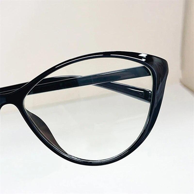 Retro Transparent Computer Glasses Frame Women Men Anti Blue Light Oval Glasses Blackout Glasses Optical Glasses Lenses