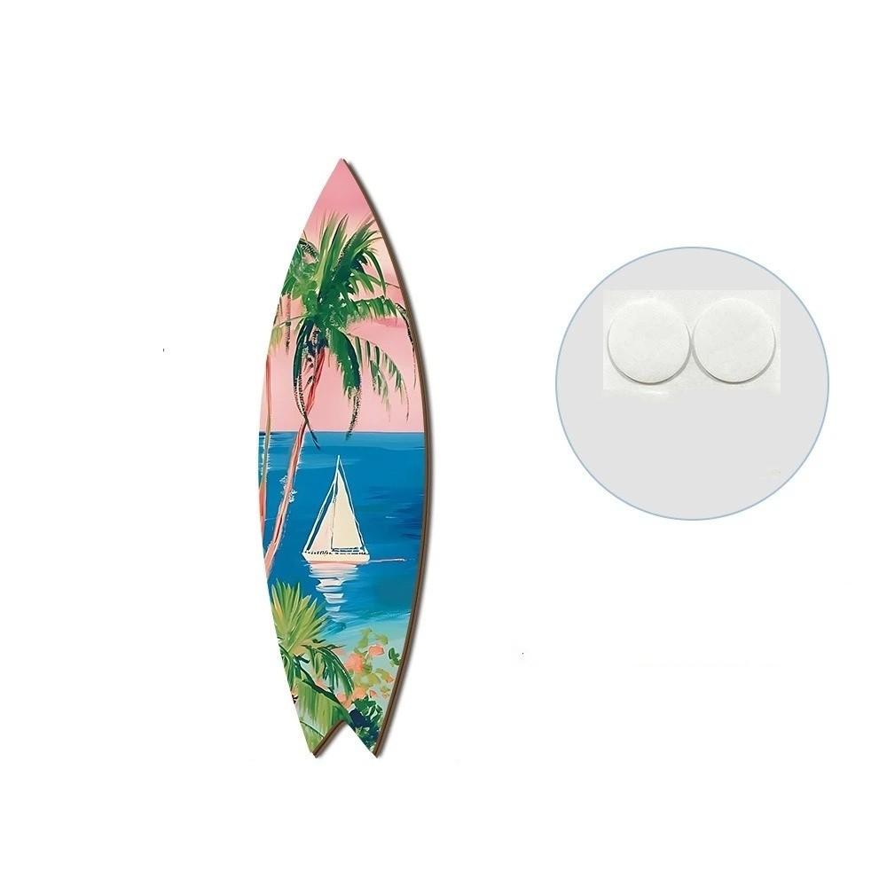 Retro Beach Surfboard Decor Summer Beach Themed Surfboard Ornaments  Living Room