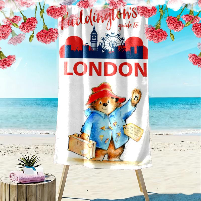 Paddington Bear Towel, Large Soft Quick Dry Towel for Beach Camping Swimming
