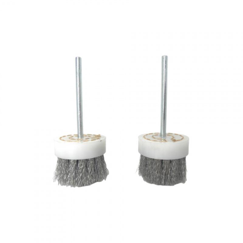 Metal Handle Wire Brush for Rust Removal, Grinding, Deburring & Polishing—Steel Disc Brush Head