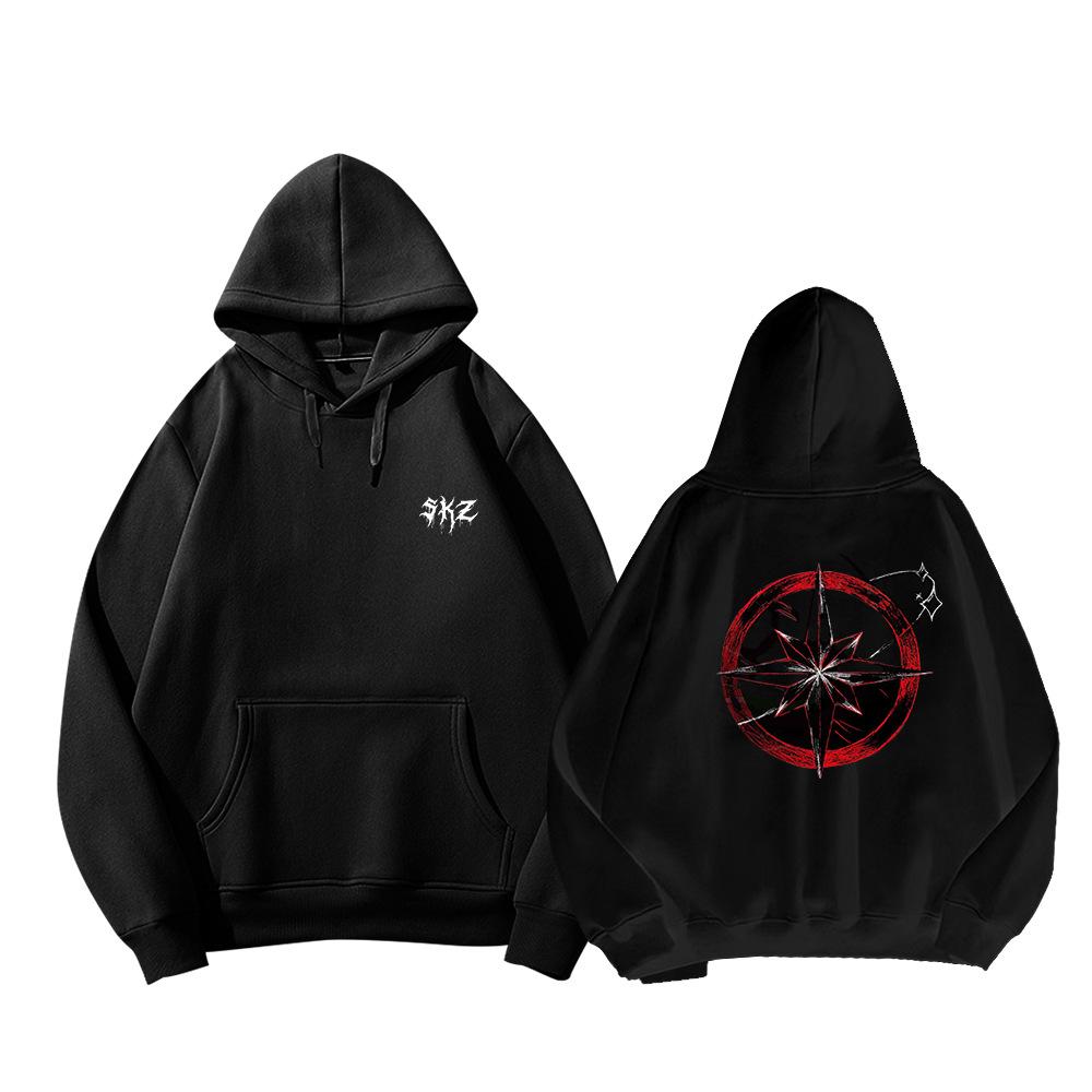 Stray Kids ATE Album Hoodie - Unisex beidseitiger Grafik-Pullover mit Mitgliederunterschriften & Kängurutasche, Frühling Herbst Fandom Merchandise