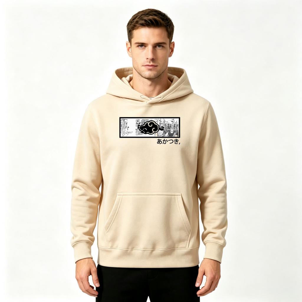 Men's Casual Printed Long Sleeve Pullover Hoodie Fashion Loose Fit Comfy Daily Wear Hooded Sweatshirt