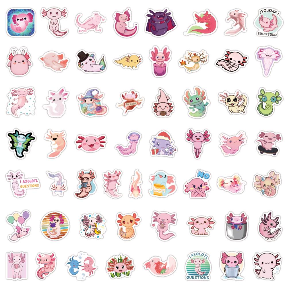 

55 Cute Cartoon Salamander Waterproof Stickers for Decoration