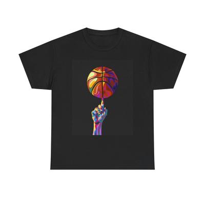 Basketbal Grafisch T-shirt Balbehandeling Unisex Zwaar Katoenen T-shirt