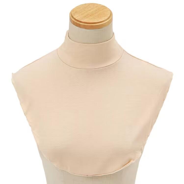 Muslim Hijab Neck Cover Fake Collar Turtleneck Neck for Women False Shirts Collar Cotton Jersey Plain Modal Turtleneck