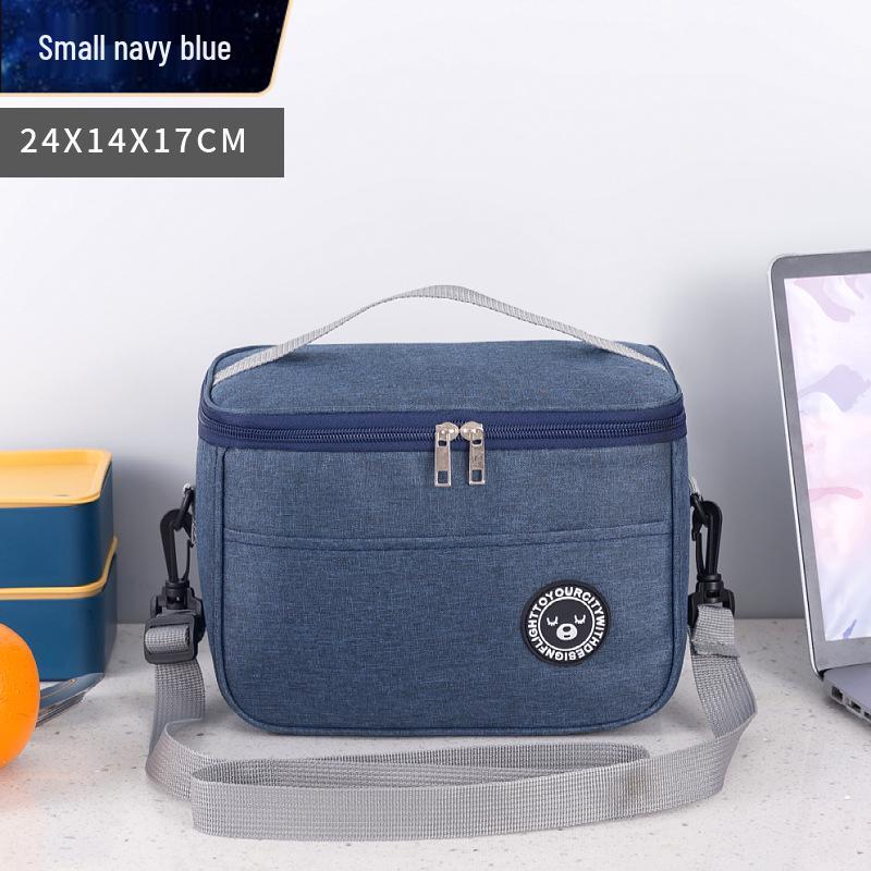 Large Capacity Insulated Lunch Bag with Aluminum Foil and Shoulder Strap