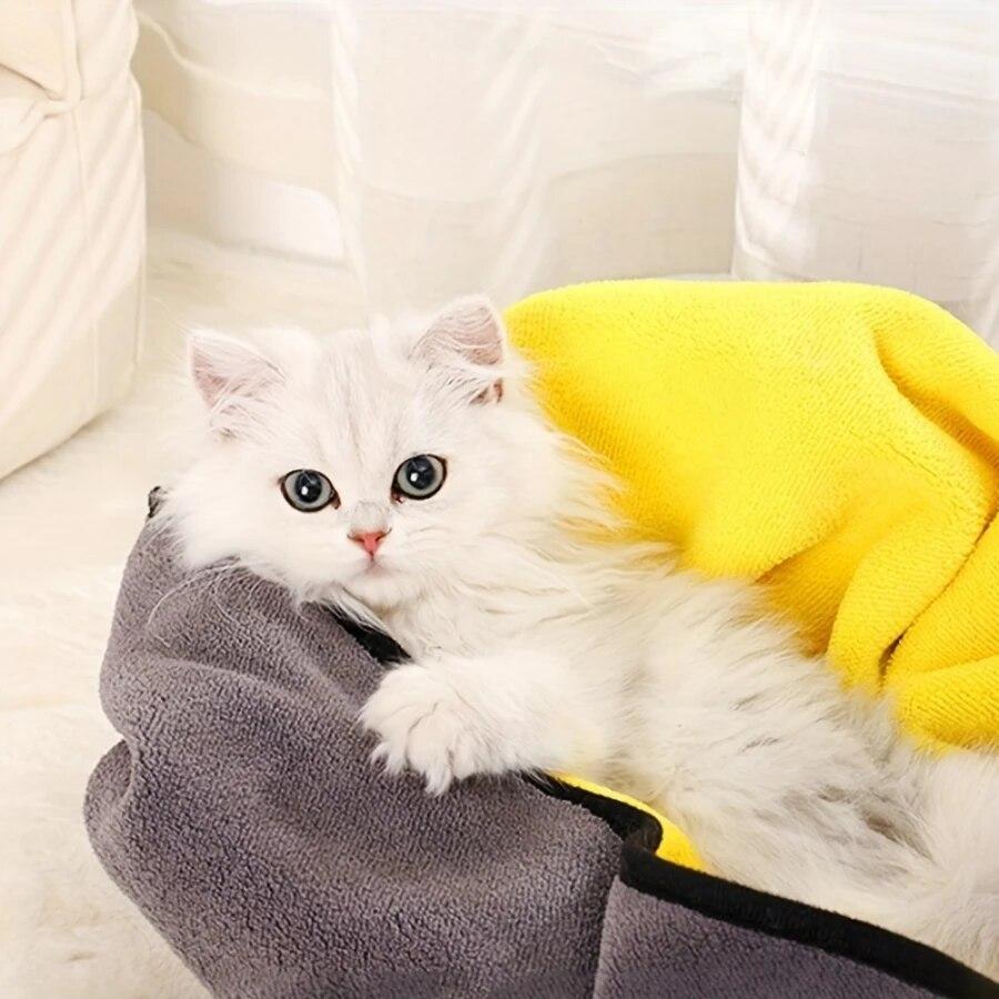 1/3/5PC Soft Fiber Quick-Drying Pet Dog And Cat Towels Water-Absorbent Bath Towel for Convenient Cleaning Pet Shops Pet Supplies