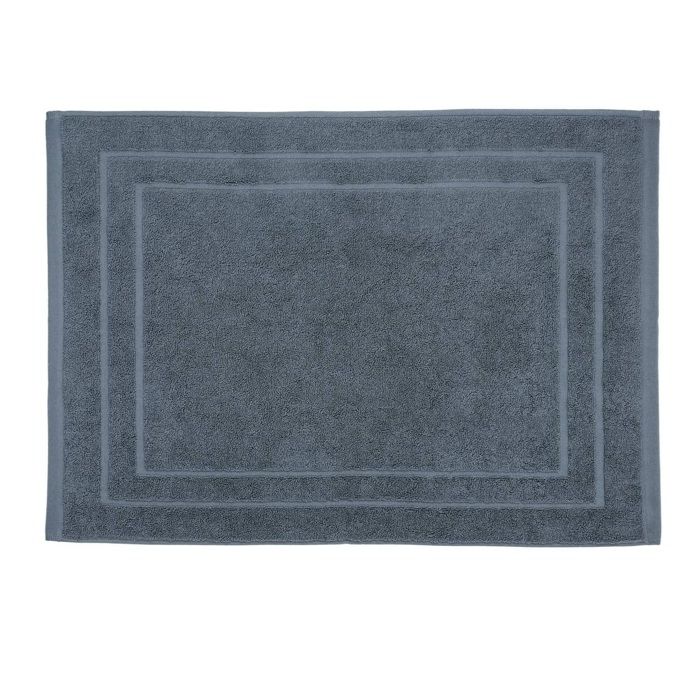 Tapis de bain - 50 x 70 cm - 100% coton - Gris foncé - Lavable en machine