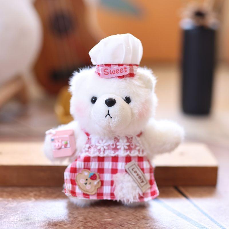 Plush Bear Keychain With Soft Short Pile Fabric For Backpack Decoration And Gifts